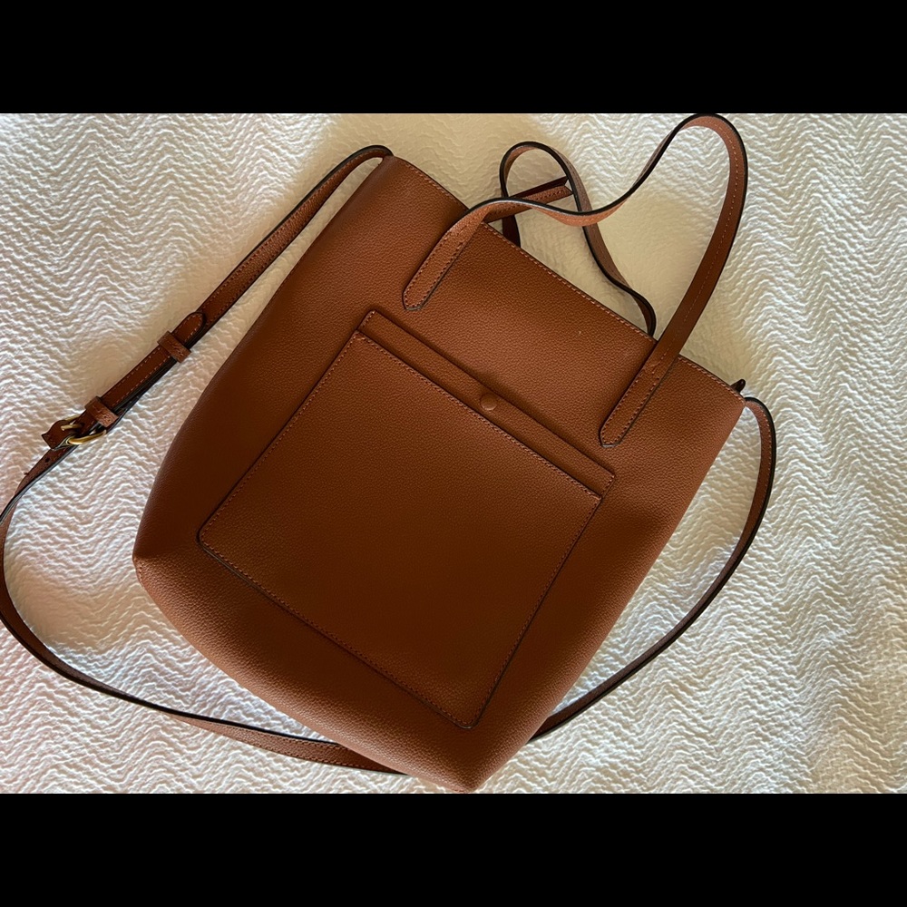 Banana Republic 12-Hour Cognac Leather Tote